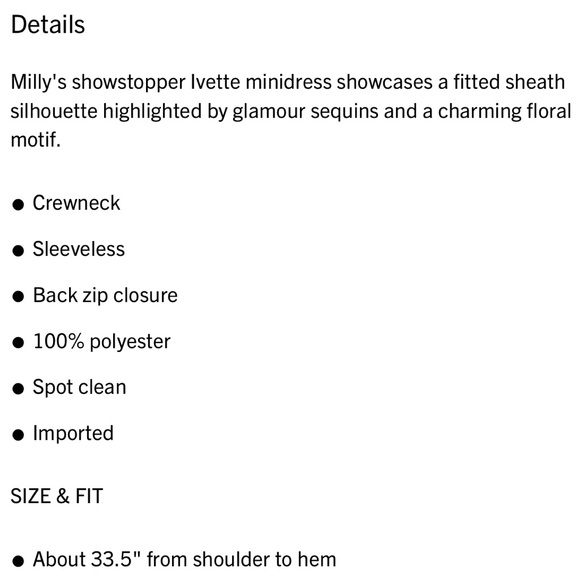 🎀 NWOT Stunning MILLY DRESS Sequins Floral 12 Wedding Formals NEW 🎀 - Picture 10 of 11